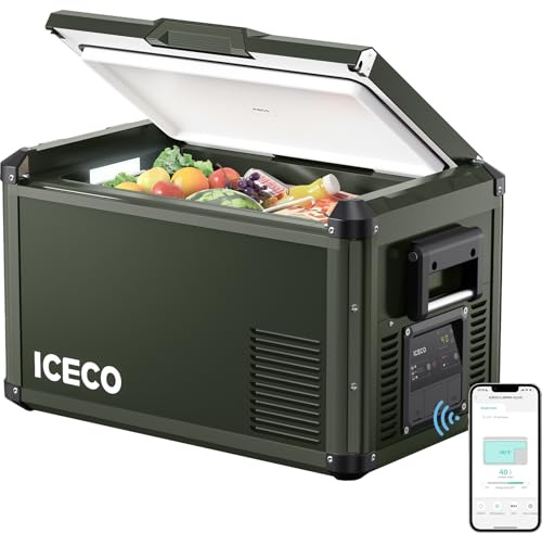 ICECO VL35 ProS Réfrigérateur portable 12 V avec compresseur SECOP, réfrigérateur de voiture de 35 L alimenté par AC/DC, -17,8 °C à 10 °C, refroidisseur électrique pour voiture, camping, maison,