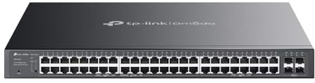TP-Link SG2452LP 52 Port Gigabit PoE Switch, 32x Gigabit PoE+ Ports, 802.3af at 30W, 320W Total Budget, SFP slot Network Switch, Omada Ethernet Switch, Ethernet Splitter, Metal Case, Power Saving