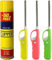 BML 3 x BBQ Lighter with Clipper Gas Canister 300ml Capacity Refillable for BBQ Kitchen Gas Stove Grills & Candles Fire Lighter Camping & Outdoor Cooking