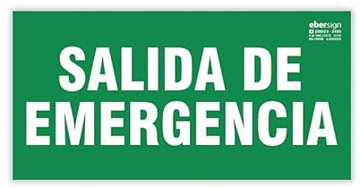 Señal Luminiscente Salida de Emergencia, Clase B PVC (0.7mm) Evacuación - Normativa ISO y UNE 23034:2023