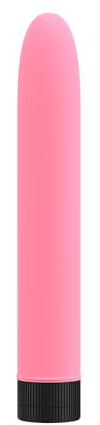 ORION Vibrator für Frauen mit Batterie – klassischer Massagestab aus Hartplastik, stufenlos regulierbar per Drehregler, handlich, rosa/pink, batteriebetrieben