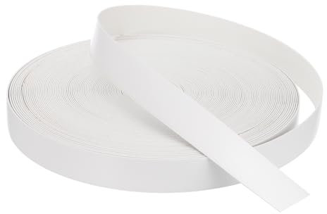 QUARKZMAN Bordo Bianco 100 ft x 1-1/8 pollici Nastro in Compensato Pre-incollato Flessibile con Adesivo Termofusibile per il Restauro di Mobili