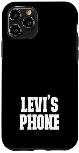 Levi's Phone Levi Name Personalisiert Weiß Schwarz Hülle für iPhone 11 Pro
