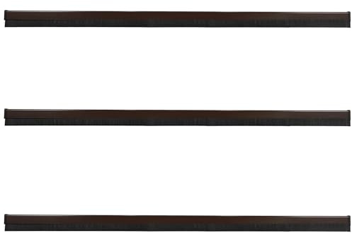 KOTARBAU® 3 pièces Joint Bas de Porte - PVC - 100 cm - Brun - Brosse Bas de Porte Automatique - Joint de Battant D'entrée - Protection Contre Le Vent et Les Insectes - Facile À Installer