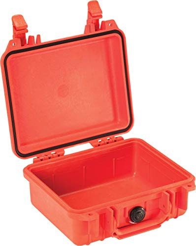 PELI Protector 1200 Shockproof Case, IP67 Watertight and Dustproof, 12L Capacity, Made in US, No Foam, Orange