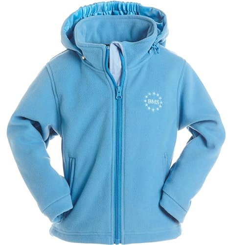 BMS Fleecejacke mit abnehmbarer Kapuze, Skyblue, Größe 92