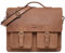 LEABAGS Leder Aktentasche Herren & Damen I Echtleder Laptoptasche bis 15 Zoll I Umhängetasche mit Schultergurt I Messenger Bag I Arbeitstasche I Lehrertasche I Nature Hellbraun
