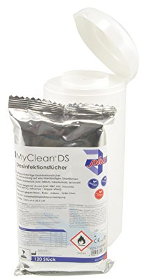 120 MyClean DS Desinfektionstücher, für Flächen, von MaiMed, parfümfrei ohne Spenderbox