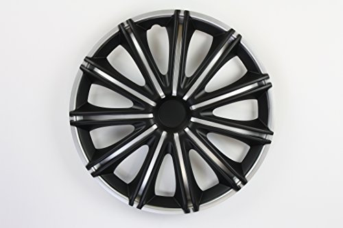ZentimeX Z744885 Radkappen Radzierblenden universal 13 Zoll Silver-Black