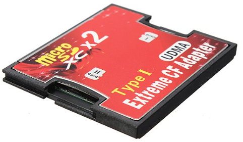 KALEA-INFORMATIQUE Adattatore per 2 schede MicroSD MicroSDHC MicroSDXC MicroSD 3.0 a Compact Flash CF I - Capacità 128 GB