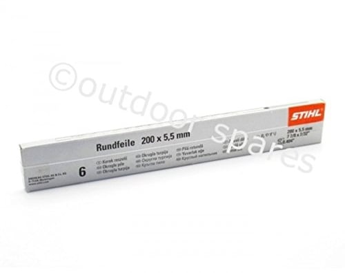 Confezione da 6 lime per motosega Stihl da 5,5 mm per catene .404 ST5605 772 5506