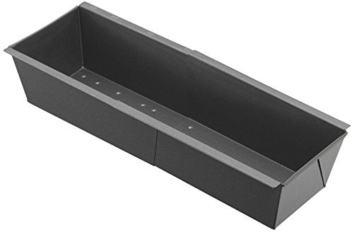 ORIGINAL KAISER X-mas - Molde Rectangular Extensible 20-35 cm, Bandeja para Hornear Rectangular Tamaño Ajustable de 500-1000 g, Revestimiento Antiadherente, Negro