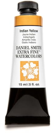 Daniel Smith Extra Fine Watercolor 15ml Paint Tube, Indian Yellow (284600045)