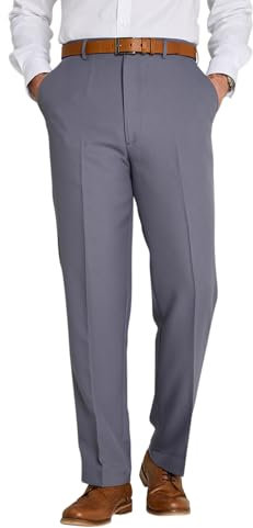 Chums Men's Formal Elasticated Trousers Comfort Fit Pants Smart Trousers for Men Grey 40W / 27L