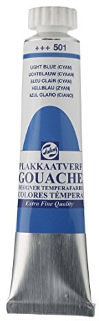 Azul claro Cian acualeras opacas - 20 ml