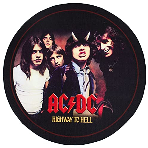 Geschenktrends Rockbites - Runder Teppich AC/DC Highway to Hell, D: 100 cm - Teppich für Proberaum, Tonstudio