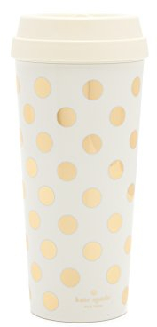 Kate Spade New York Thermobecher für Damen, isoliert, 473 ml, goldfarben