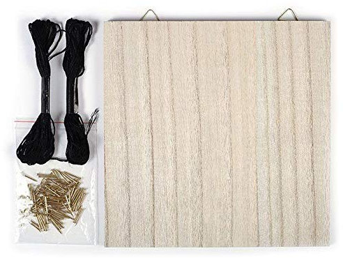 Quadro di legno String Art - Fai da te 22 x 22 cm