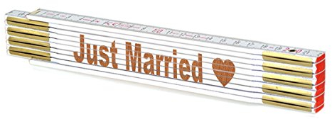 Zollstock Gravur 'Just Married' / Geschenk/Hochzeit