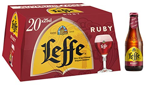 Leffe Ruby Bière Fruitée Pack 20 Bouteilles 25cl