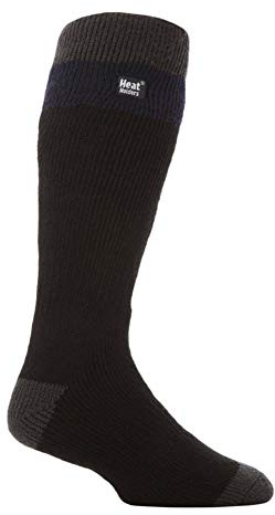 HEAT HOLDERS - Mens Thick Extra Long Striped 2.3 TOG Winter Thermal Knee High Ski Socks