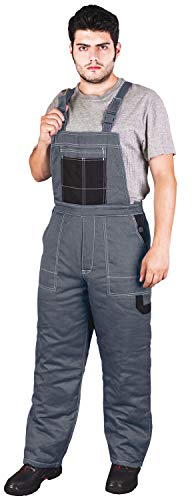 REIS Arbeitslatzhose Latzhose Gefüttert Sicherheitshose Winterhose Warm (MMWS-SB) (L)