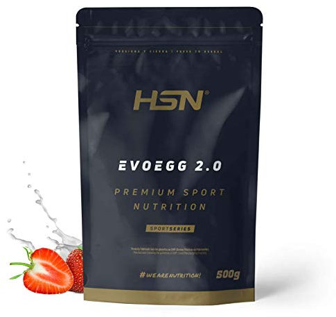 HSN Albúmina de Huevo en Polvo Evoegg 2.0 | Fresa 500g | Pura Proteína de Claras Deshidratadas de Gallinas no Enjauladas | No Incluye Dosificador | No-GMO, Vegetariano, Sin Lactosa Sin Grasa