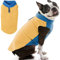 Gooby Hunde-Fleece-Weste Halb Stretch - Honig Senf Groß - Pullover Fleece Hundejacke mit Leine Ring - Winter Kleine Hunde Pullover mit Dehnbarer Unterseite - Warme Hundekleidung für Kleine Hunde