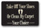 ZMvise Flannel Carpet Doormat Custom Washable Door Mat Take Off Your Shoes Or Clean My Carpet Indoor Outdoor Rubber Rug 15.7x 23.6inch