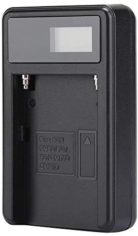 Topiky Chargeur de Batterie NP-F550 F960 F970, Charge de la Batterie de l'appareil Photo avec écran LCD pour DCR-TRV103 DCR-TRV110 DCR-TRV120 DCR-TRV130 DCR-TRV210 DCR-TRV310