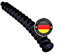 2 pezzi universale soffietto in gomma manicotto ciondolo L 235 mm Ø 5 mm/Ø 14 mm