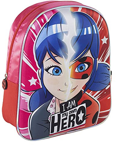 CERDÁ LIFE'S LITTLE MOMENTS, Mochila Escolar de Lady Bug-Licencia Oficial Disney para Niñas, Rosa, Edad recomendada-idónea para peques de preescolar de 2 a 6 años