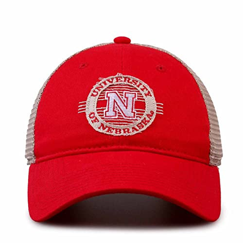 The Game NCAA Snapback – Patch-Meshback – klassischer Komfort – verstellbare Größe – lassen Sie jeden wissen, welches Team Sie unterstützen, Nebraska Cornhuskers - Rot, Einheitsgr��e
