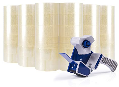 ADHES Paketbänder Paket Klebeband Verpackungsklebeband Transparent Packband 48mm x55m,2,7 mil Dicke,36ROLLS