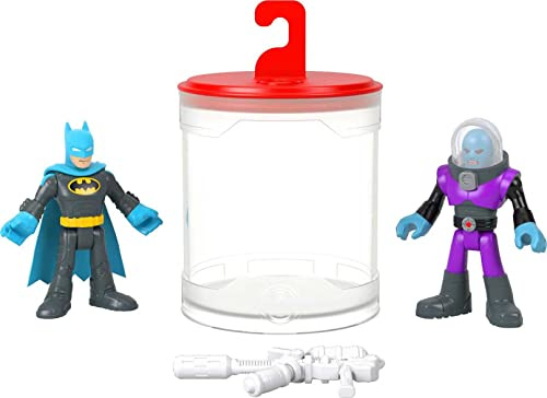 Fisher-Price Imaginext DC Super Friends Batman Toy Figure Set with Batman Mr. Freeze and Color-Changing Action, 4 Pieces, Color Changers, Age 3-8 Years
