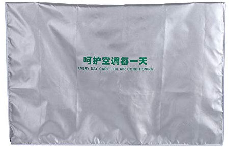 Tbest Outdoor Cover Klimaanlagen Abdeckung Anti-Staub-Anti-Schnee-Wasserdicht Silber Polyester 92 * 35 * 69 cm