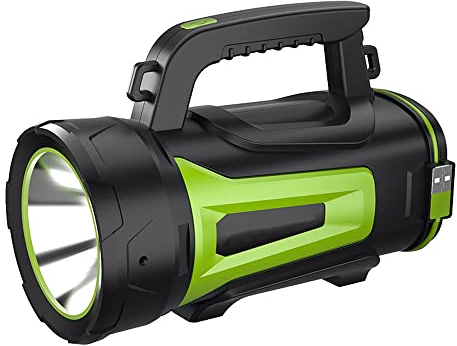 LED Handheld Flashlights Lantern, Super Bright Torch Searchlight, Portable LED Spotlight, USB Rechargeable Waterproof Long Lasting Flashlight for Mining, Camping, Hiking, Fishing, Hunting, Patrol