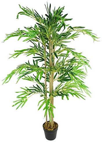 Leaf Design UK Artificial Tropical Plants and Trees, Green Natural, 120cm