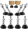 Uni-Fine Lot de 8 pieds de nivellement M12 x 100 x Ø 40 mm - Peut supporter 500 kg - Pieds réglables en hauteur - Pieds de meubles réglables en hauteur pour meubles