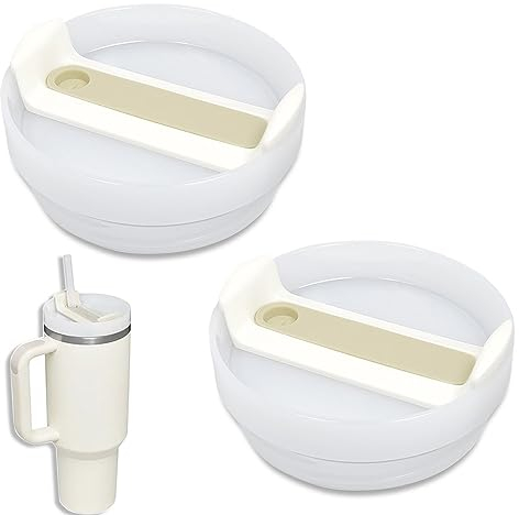 Becherdeckel, passend für Stanley Cups, schmaler Becherdeckel, auslaufsicher, spritzwassergeschützt, Ersatzabdeckung für Stanley und mehr, 2 Stück