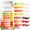 SOL 14pk Flavoured & Tinted Lip Balm Multipack with 4x Scented with No Colour & 3x Flavoured & Tinted in Sakura, Orange and Rose Lipstick Shades – Moisturising Lip Care for Soft, Hydrated Lips