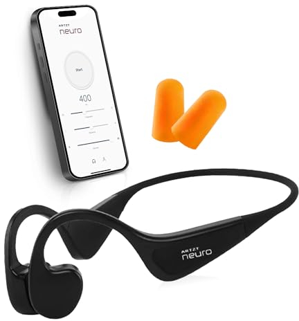ARTZT neuro SoundVibe II Knochenschall-Kopfhörer | Kabellos | Wasserdicht IPX6 | USB-C | Low Latency | Leichtgewicht 33g | Sportkopfhörer | Freisprech-Funktion | Lange Akkulaufzeit