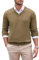 COOFANDY Herren Pullover mit V-Ausschnitt Strickpullover Longsleeve Sweater Feinstrick Casual Business Pullover Winter Pulli Lässig und Bequem Kamel L