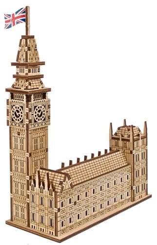 UGEARS Big Ben 3D-Puzzle für Erwachsene - Modellbausätze Holzpuzzle Hobbys für Männer - 3D-Puzzle für Erwachsene - Holzmodellbausatz zum Bauen