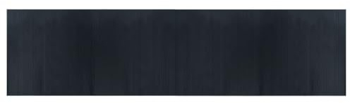 vidaXL Teppich Rechteckig Grau 100x400 cm Bambus