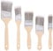 hautllaif Paint Brush Set,Professional 5 Pc Edging Paint Brushes Wood Handle Wall Brush Set,Flat Precision Fine Brushes for Walls,House Trim Sash,Ideal for Painting and Decorating