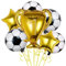 Fussball Luftballon, Trophäe Folienballon, 18 Zoll Fußball Luftballon Set, Kinder Fussball Deko, Fussball Geburtstag Deko, Luftballons Fussball für Spieltag, Geburtstag, Party