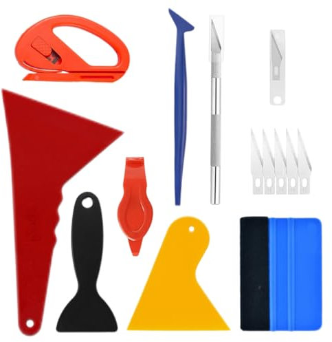 Irunfast 13 PCS Vinyl Wrap Tools, Professional Vinyl Wrap for Cars, Window Film Kit, Vinyl Squeegee Tool for Car Vinyl Wrapping, Car Film, Glass Film, Furniture Film, Advertising Film