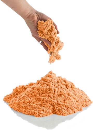 Generico Magischer Sand 950g - Nachfüllpackung für Kinder 3-5 Jahre, Bunte sensorische Sand, Kreatives Spielzeug, Unisex, Orange, Faltbar: Nein
