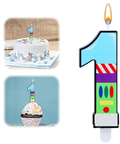 Cartoon Story - Vela de cumpleaños, diseño de dibujos animados para tartas, robot y magdalenas